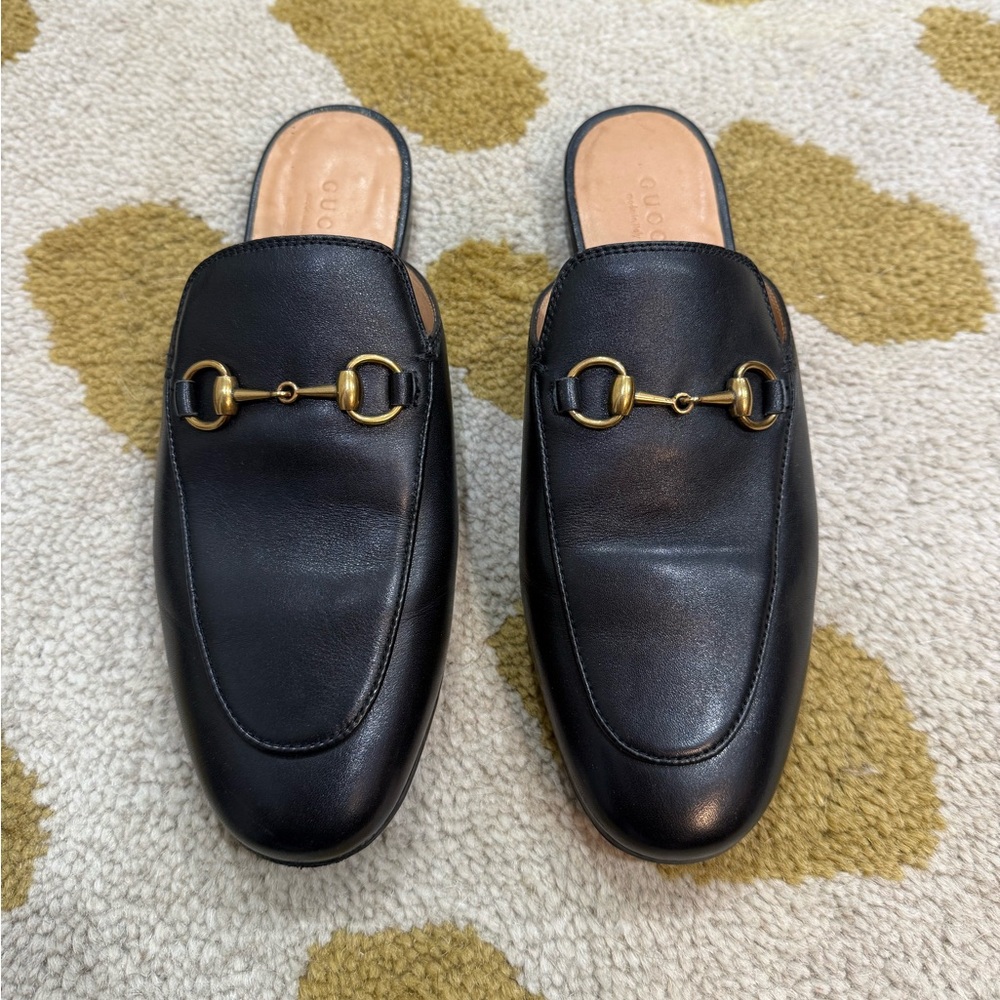 Gucci Black Leather Loafers